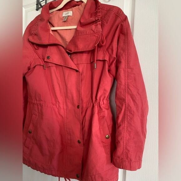 Loft Cotton Linen Blend Jacket Pink Women’s Size Small GUC - Picture 3 of 15